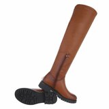 Bottes extra hautes cuissardes camel Laura_