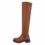 Bottes extra hautes cuissardes camel Laura_