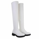 Bottes extra hautes cuissardes blanches Laura_