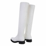 Bottes extra hautes cuissardes blanches Laura_