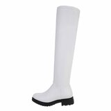 Bottes extra hautes cuissardes blanches Laura_