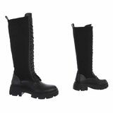 Zwarte mixed sock boot Irena._