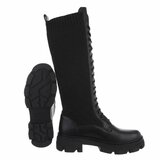 Zwarte mixed sock boot Irena._