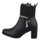 Zwart high heel enkellaarsje Aurelle_