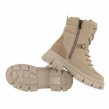 Kaki bruine mixed boot Adelise_