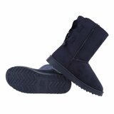 Donker-blauwe daimen snowboot Amela._