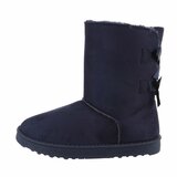 Donker-blauwe daimen snowboot Amela._