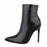 Zwart lak high heel enkellaarsje Alencia_