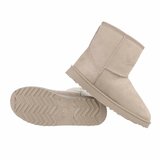 Beige korte suede winterboot Aleke_