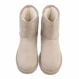 Beige korte suede winterboot Aleke_