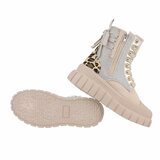 Beige daimen mix boot Alokita_