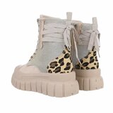 Beige daimen mix boot Alokita_