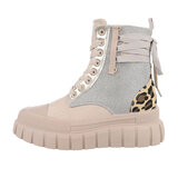 Beige daimen mix boot Alokita_