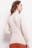 Comfortabele cream turtleneck trui_