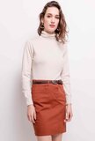 Comfortabele cream turtleneck trui_