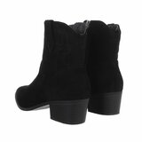 Bottines noires en daim Alvina_