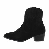 Bottines noires en daim Alvina_