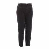 Trendy zwarte high waist jeans broek._