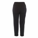 Trendy zwarte high waist jeans broek._