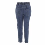 Modieuze blauwe high waist jeans met studs_
