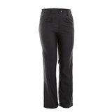 Trendy zwarte high waist broek in leather look_