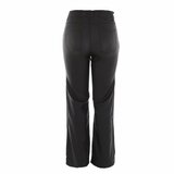 Trendy zwarte high waist broek in leather look_