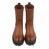 Camelkleurige mixed boot Amparo_