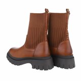 Camelkleurige mixed boot Amparo_