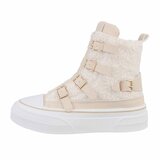 Hoge beige mixed  wol sneaker Amyleen_