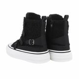 Hoge zwarte mixed  wol sneaker Amyleen_