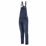 Trendy blue jeans salopet in used look_