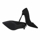 Zwarte suede pump Jolie_