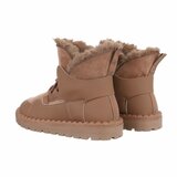 Kaki bruine korte winterboot Loeka_