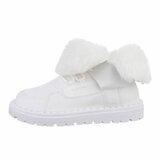 Witte korte winterboot Loeka_