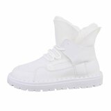 Witte korte winterboot Loeka_