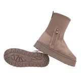 Kaki bruine mixed winterboot Annabel_