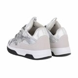 Lage zilveren mix sneaker Anatoli_