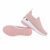 Rose lage textiel step in sneaker Angella_