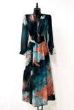 Sierlijke mixed colours maxi jurk _