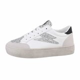 Lage wit-zilveren sneaker Jelina_