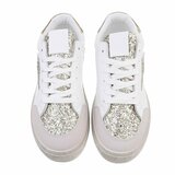 Lage wit-gouden sneaker Jelina_