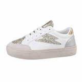 Lage wit-gouden sneaker Jelina_