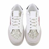 Lage wit-gouden sneaker met accent Jelina_