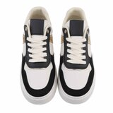 Lage zwarte mixed sneaker Anobe_