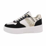 Lage zwarte mixed sneaker Anobe_