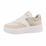 Lage beige mixed sneaker Anobe_