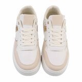 Lage beige mixed sneaker Anobe_