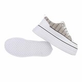 Wit-beige-zwarte hoge sneaker Antolina_