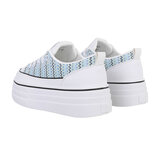 Wit-blauwe hoge sneaker Antolina_