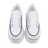 Wit-blauwe hoge sneaker Antolina_